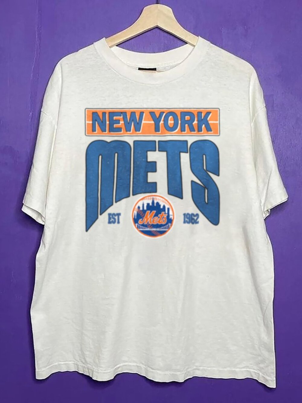 Vintage New York Mets EST 1962 Logo Unisex Shirt, NY Mets MLB Baseball Shirt Tee